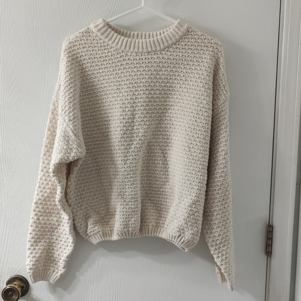 Thick cream sweater